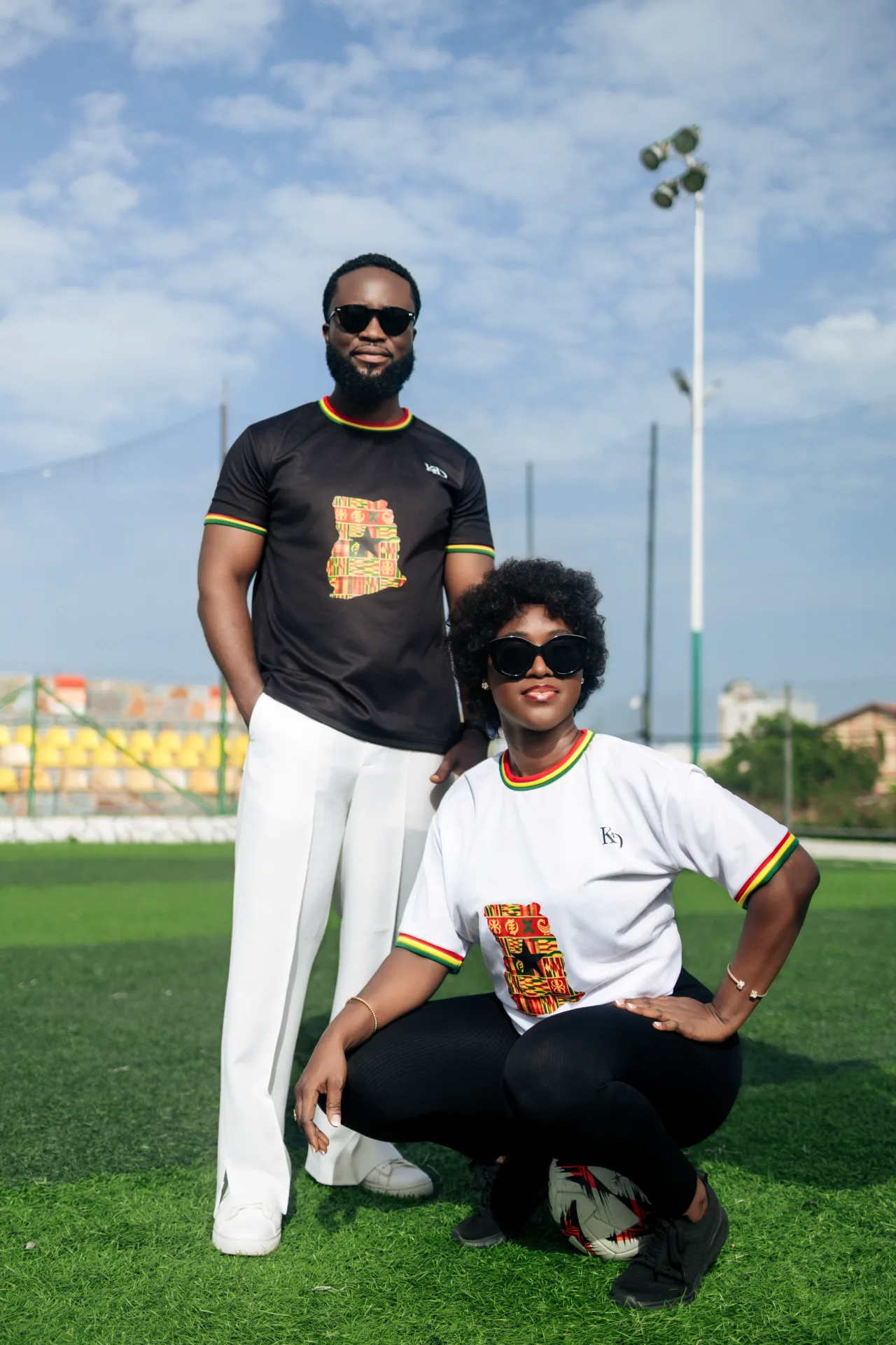 Brand campaign photography by Crimson Concepts, Accra Ghana — Ghana-print jersey apparel shoot