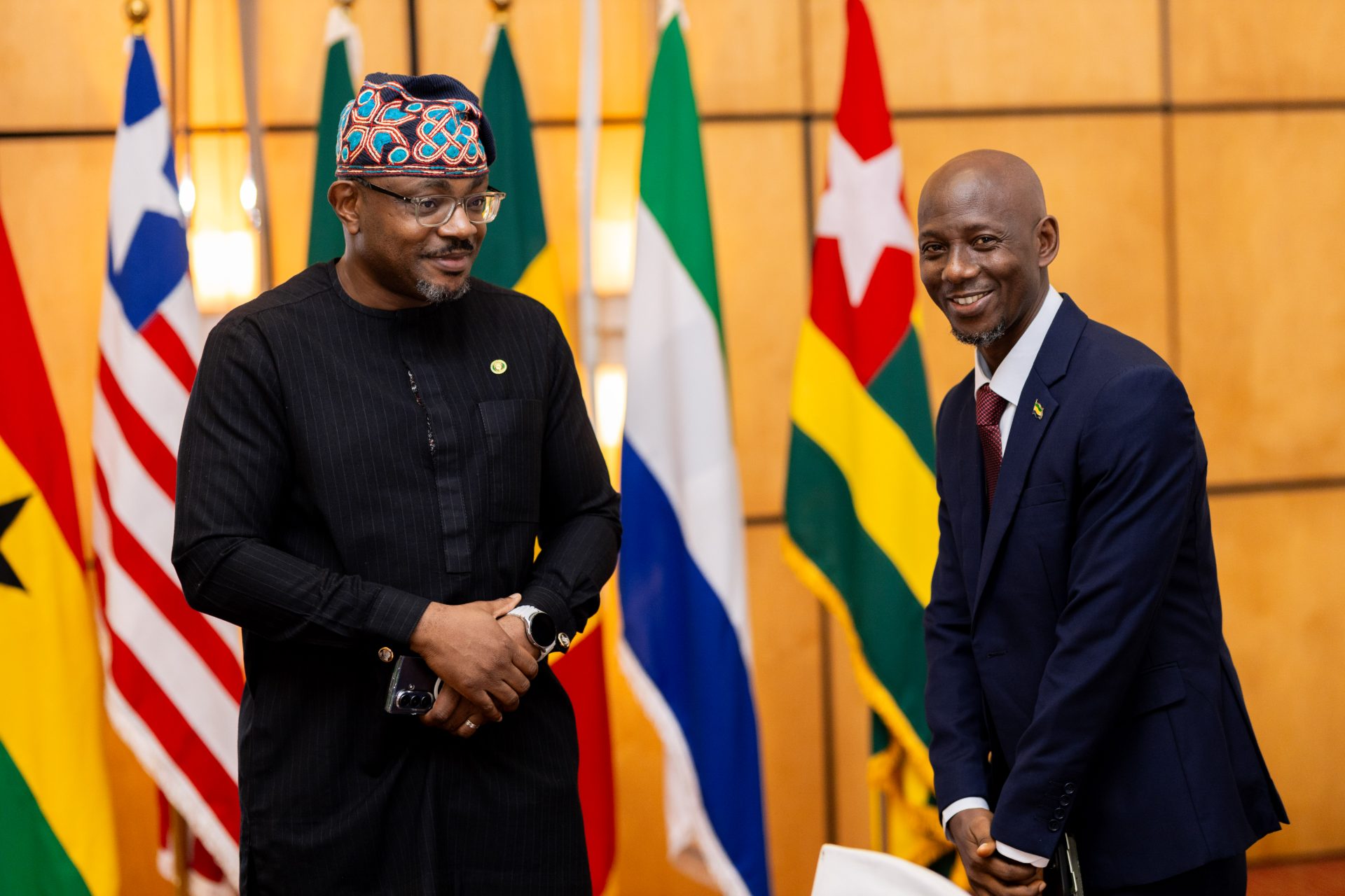 Event photography by Crimson Concepts, Accra Ghana — dignitaries posed with flags