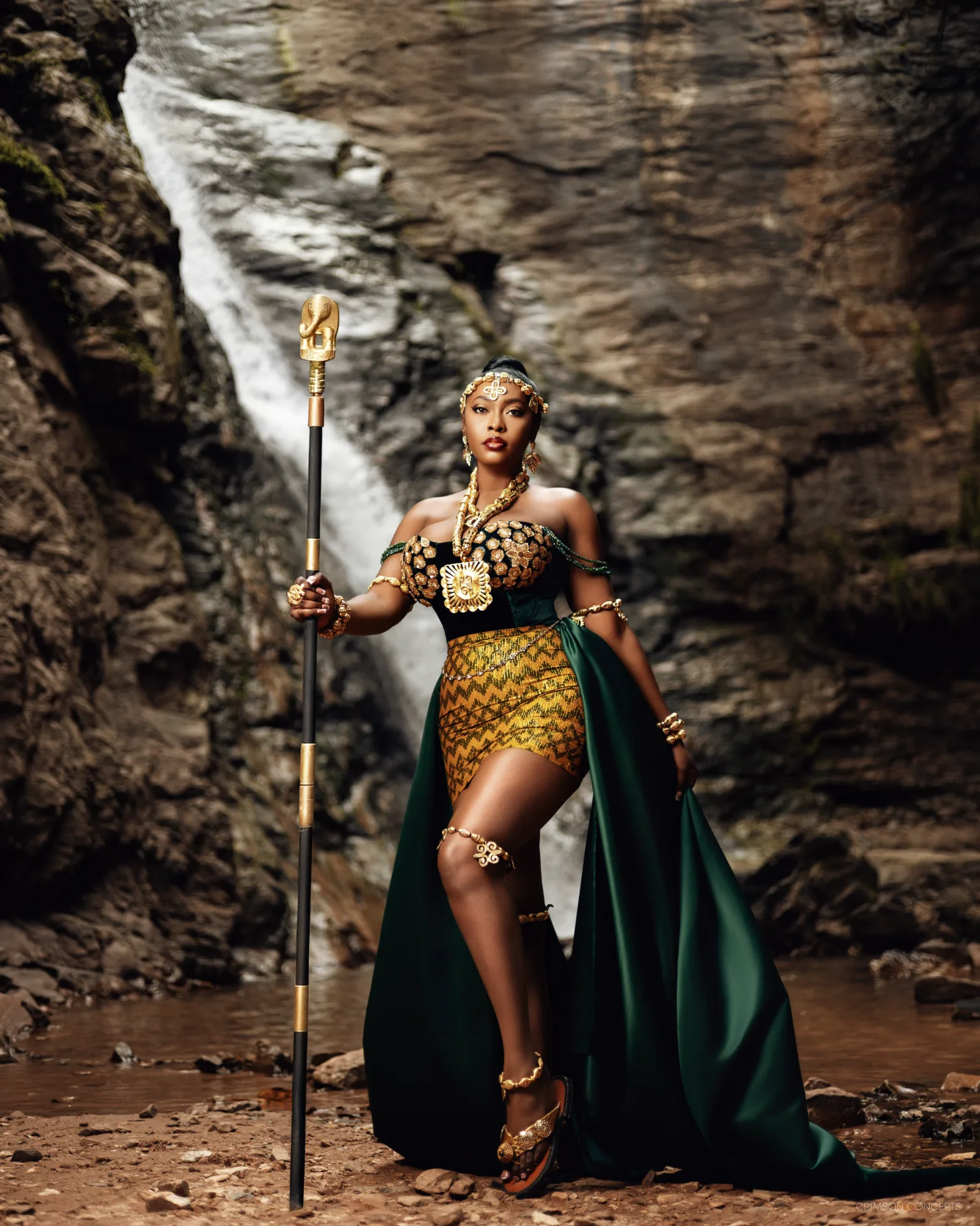 Fashion editorial photography by Crimson Concepts, Accra Ghana — styled fantasy concept shoot