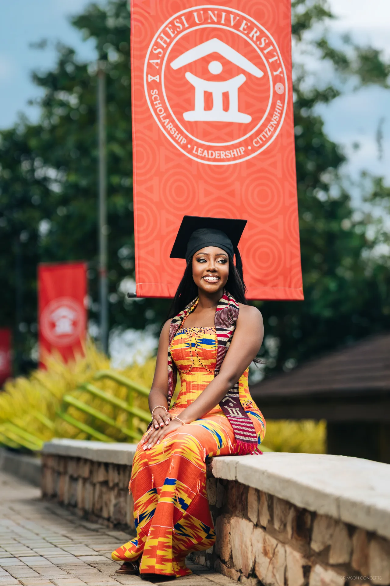Graduation studio + location session — Crimson Concepts, Accra