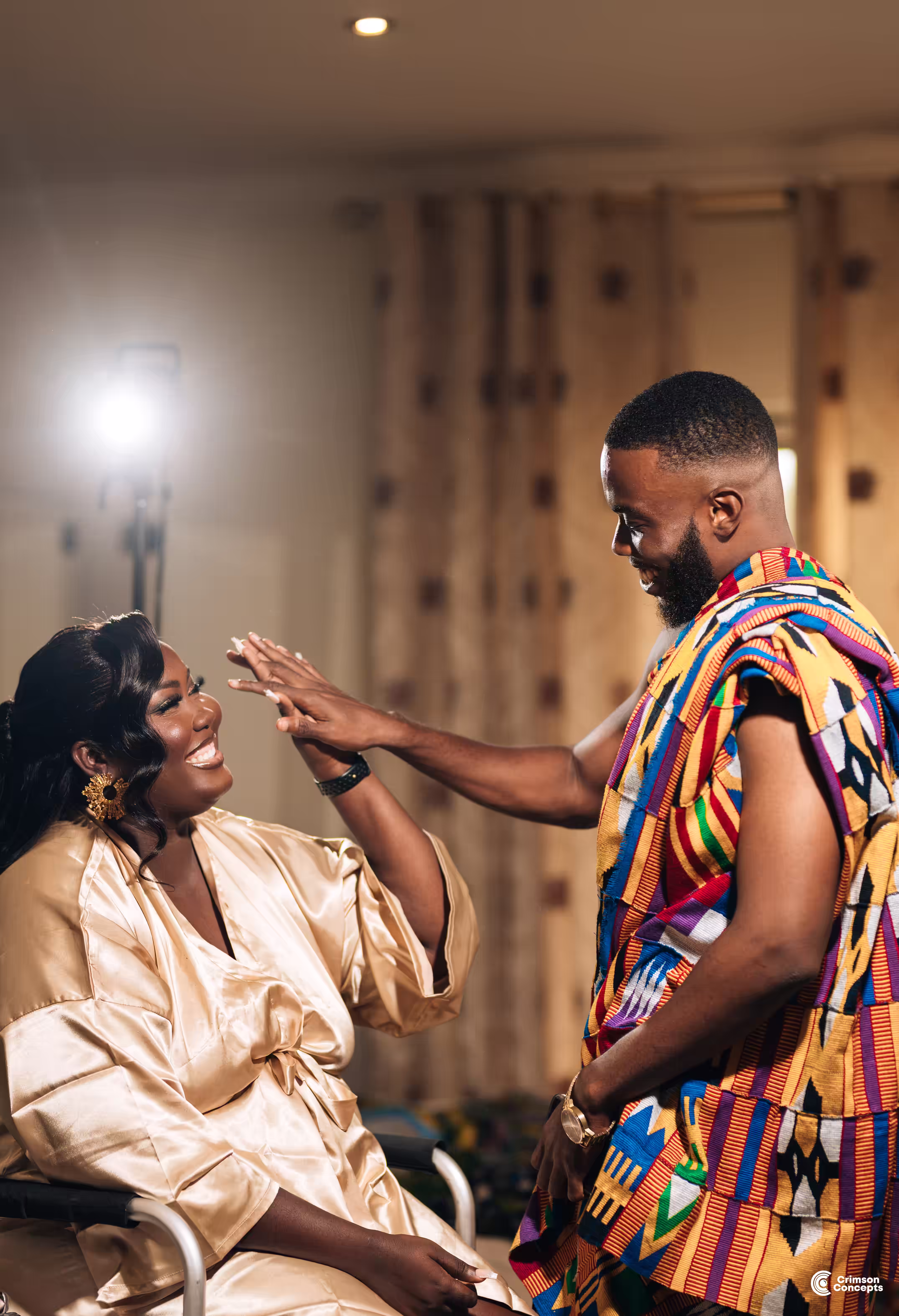Traditional wedding ceremony photography by Crimson Concepts, Accra Ghana — ceremony detail