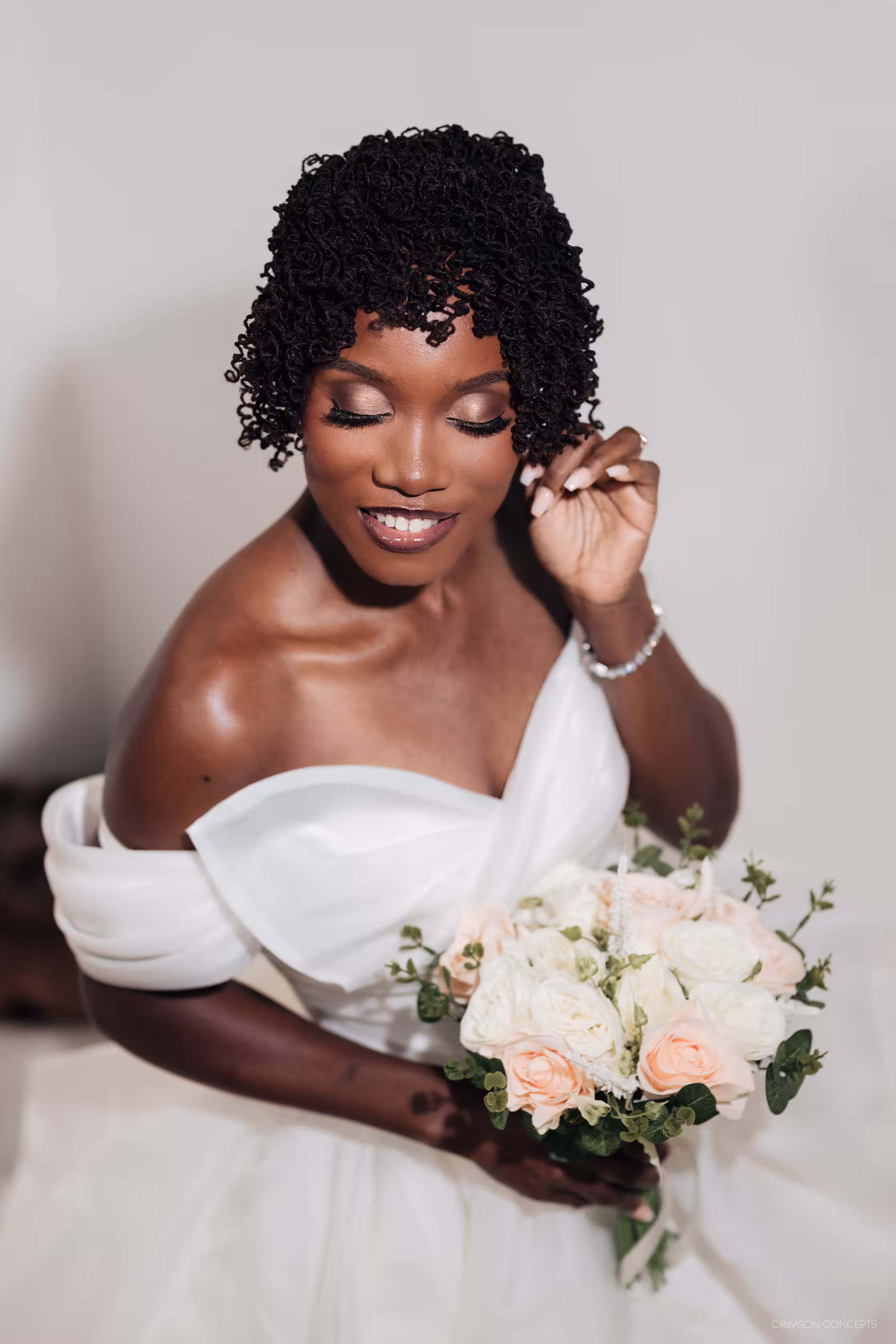 White Wedding photography Accra Ghana — bride detail shot 2026