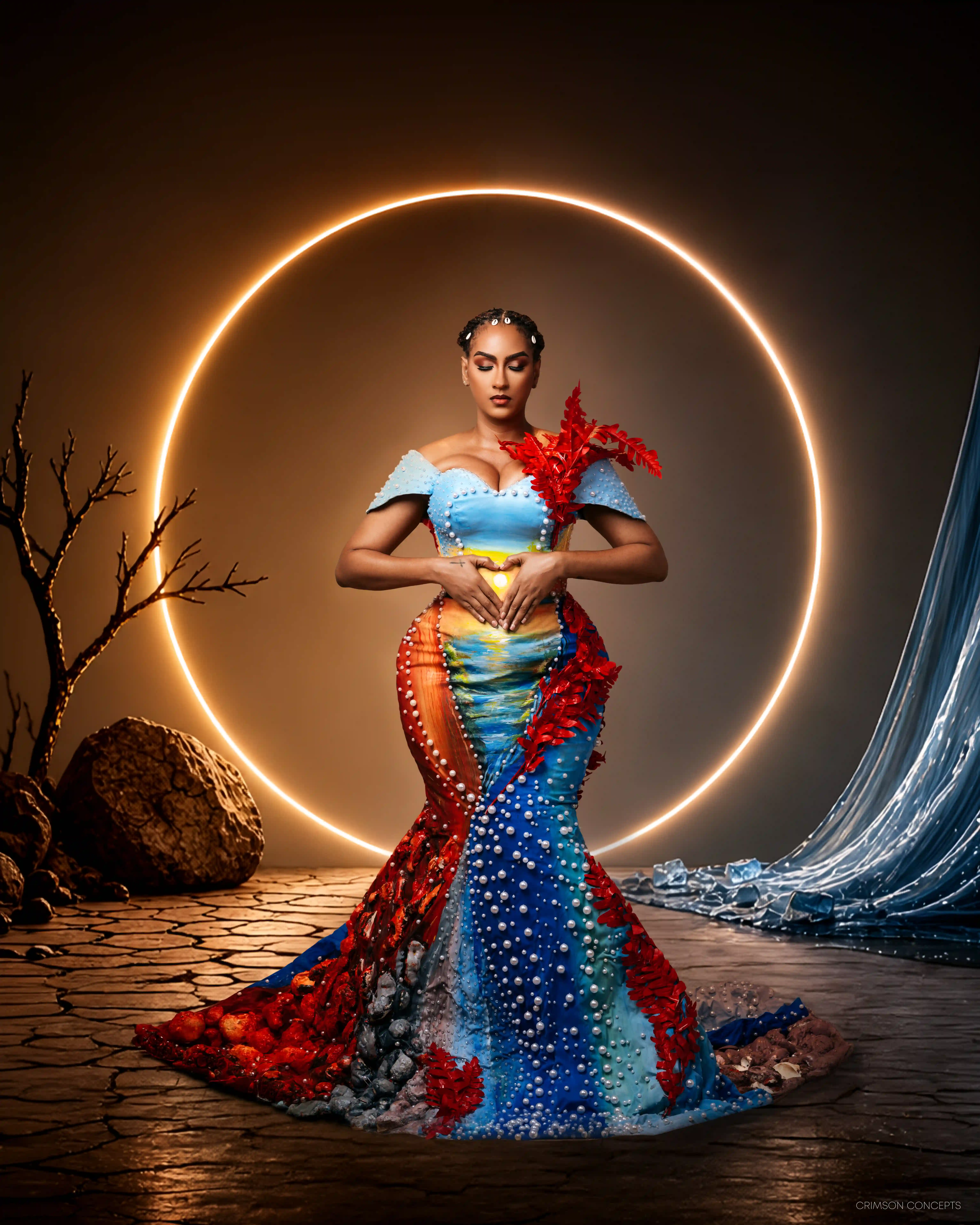 Celebrity portrait photography Accra Ghana — Juliet Ibrahim personal branding session 2026 by Crimson Concepts