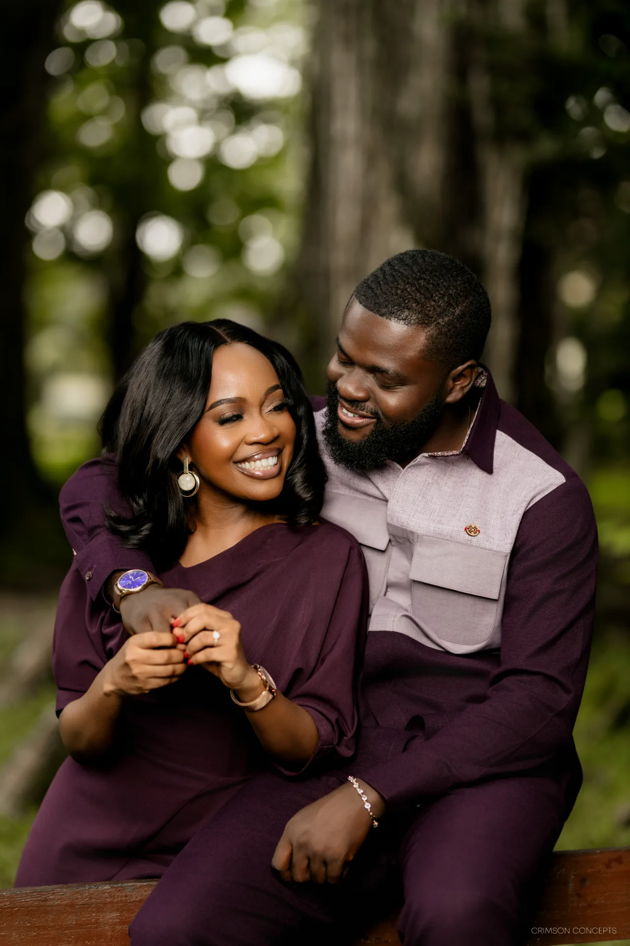 Crimson Concepts — Kobby and Abena pre-wedding photography session Aburi Botanical Gardens Ghana 2025
